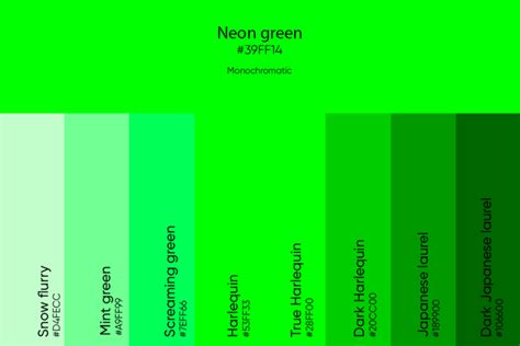 neon green color palette|neon code color.
